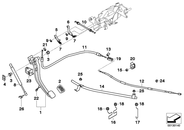 BMW Park Brake Bowden Cable Connecting Piece