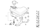 BMW Radiator Coolant Expansion Tank with Sensor