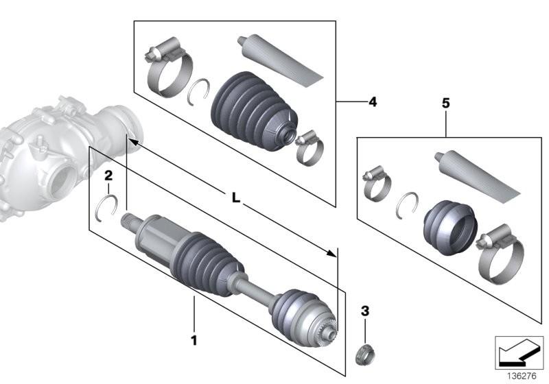 BMW CV Joint Boot Front