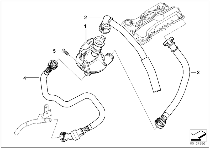 BMW Engine Crankcase Ventilation Hose