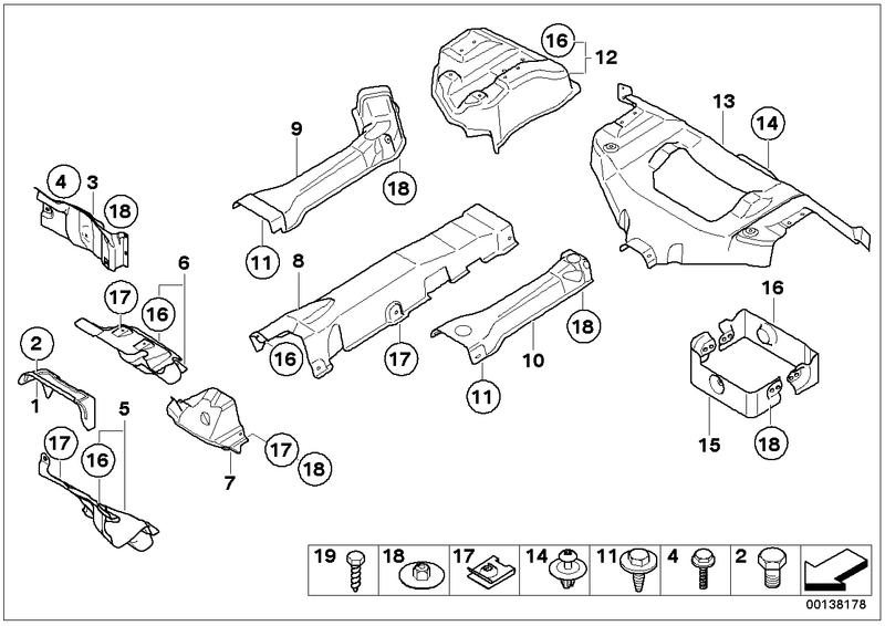 Genuine BMW Engine Bay Heat Resistant Plate