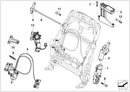 BMW Front Seat Upper Backrest Electric Drive Motor