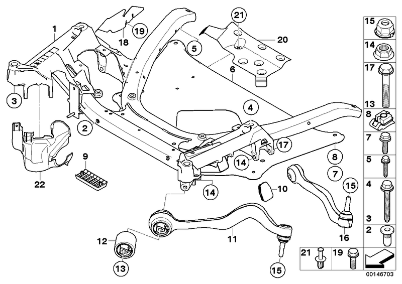 BMW Control Trailing Arm Bush Set