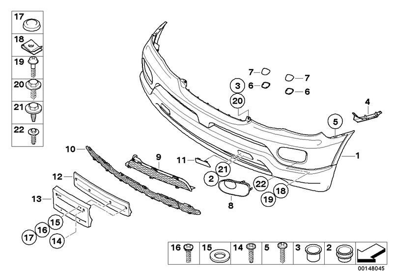 BMW Front Bumper Cover X5 E53