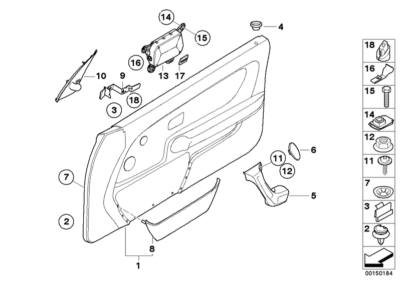 Genuine BMW Door Card Nut Clip