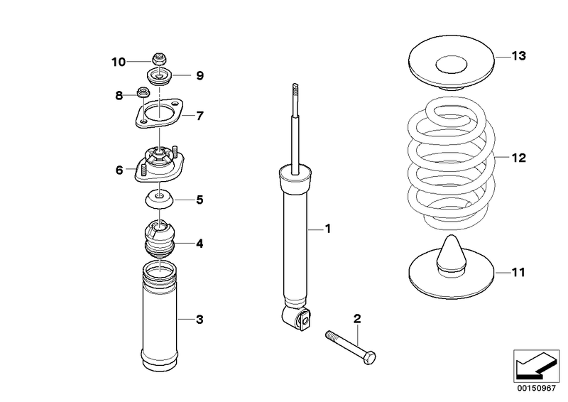 BMW Rear Shock Absorber Mounting Bolt