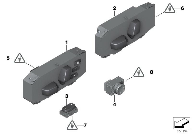 Genuine BMW Seat Lumbar Switch