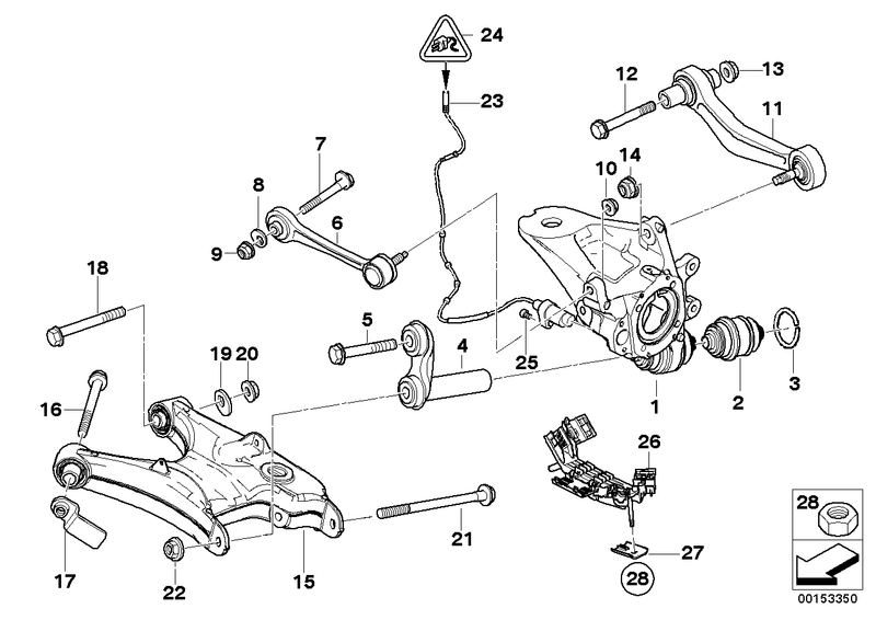 Genuine Lemforder BMW Track Control Arm Wishbone Rear