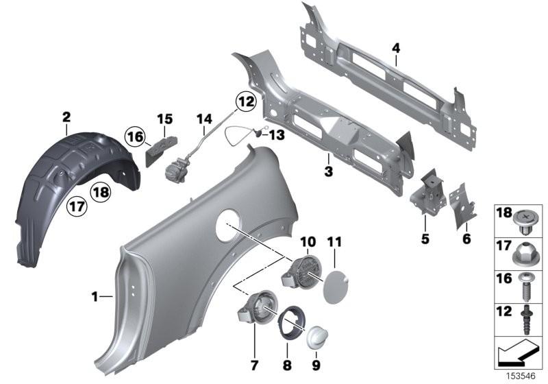 Genuine Mini Outer Tail Trim Panel