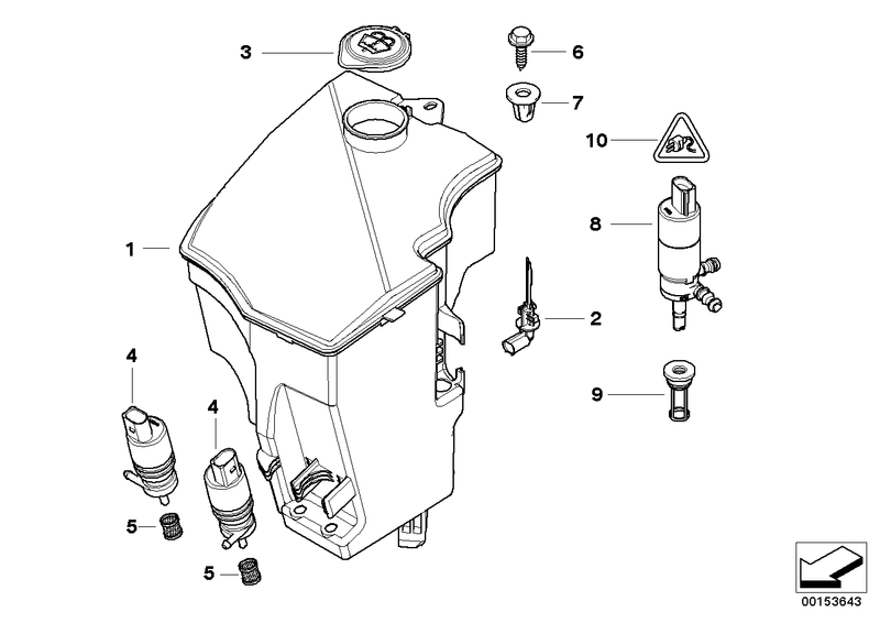 BMW Windscreen Headlight Washer Pump Strainer