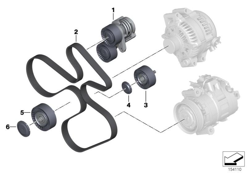 BMW V-Ribbed Belt Tensioner Mechanical