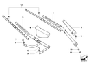 Genuine BMW Windscreen Wiper Arm Left