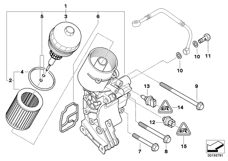 Genuine Hengst BMW Engine Oil Filter and Seal Kit