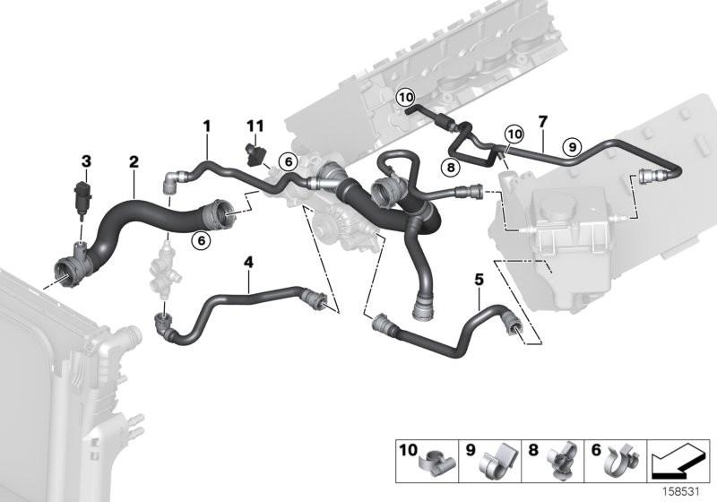 BMW Engine Coolant Radiator Hose