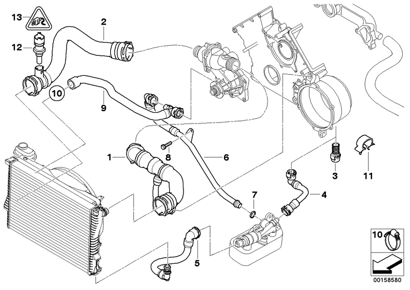 BMW Engine Coolant Radiator Hose