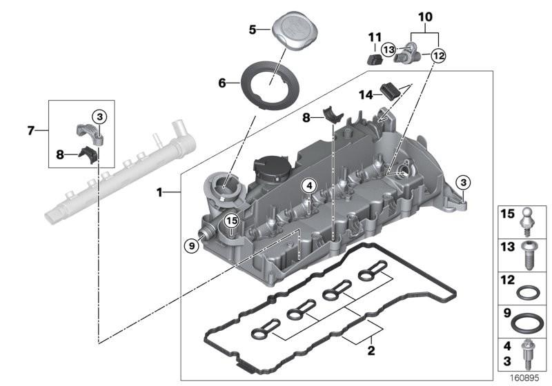 Genuine BMW Cylinder Head Valve Rocker Cover Gasket Set