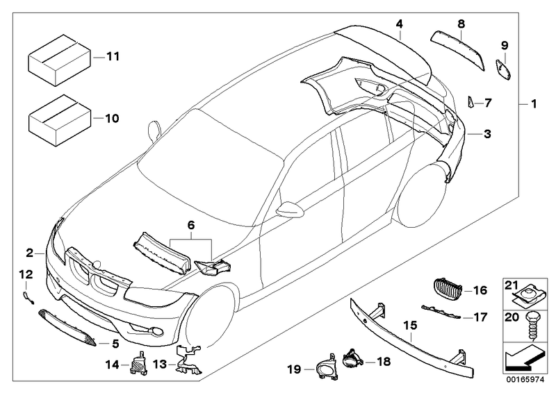 Genuine BMW Spoiler Boot Trunk Lid