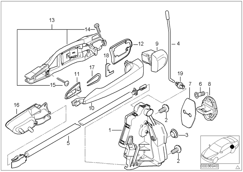 Genuine BMW Door Lock with Motor Actuator