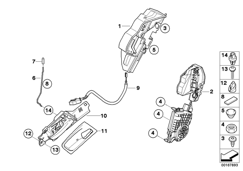 Genuine BMW Door Card Nut Clip