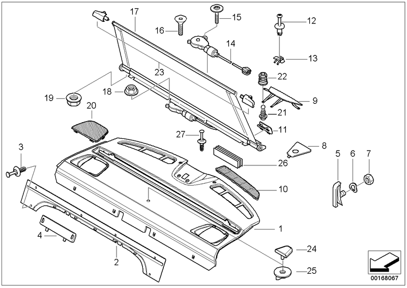 Genuine BMW Rear Cargo Shelf Speaker Cover