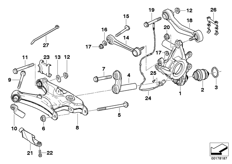 Genuine Delphi BMW ABS Wheel Speed Sensor