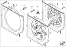 BMW Radiator Fan Housing with Fan