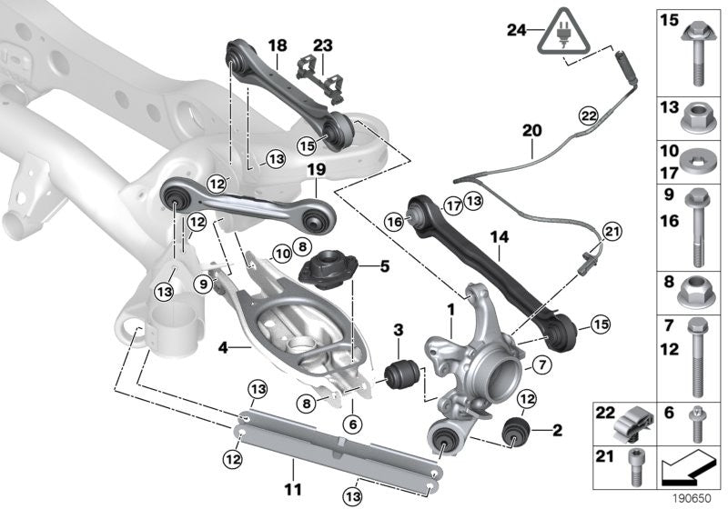 Genuine Delphi BMW Control Rear Upper Trailing Arm