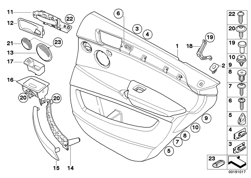 Genuine BMW Door Card Nut Clip