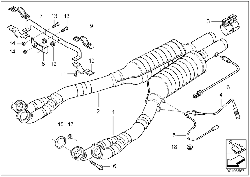 Genuine BMW Exhaust Bracket Support