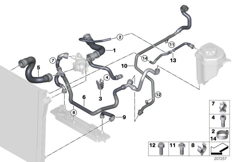 BMW Engine Coolant Radiator Hose