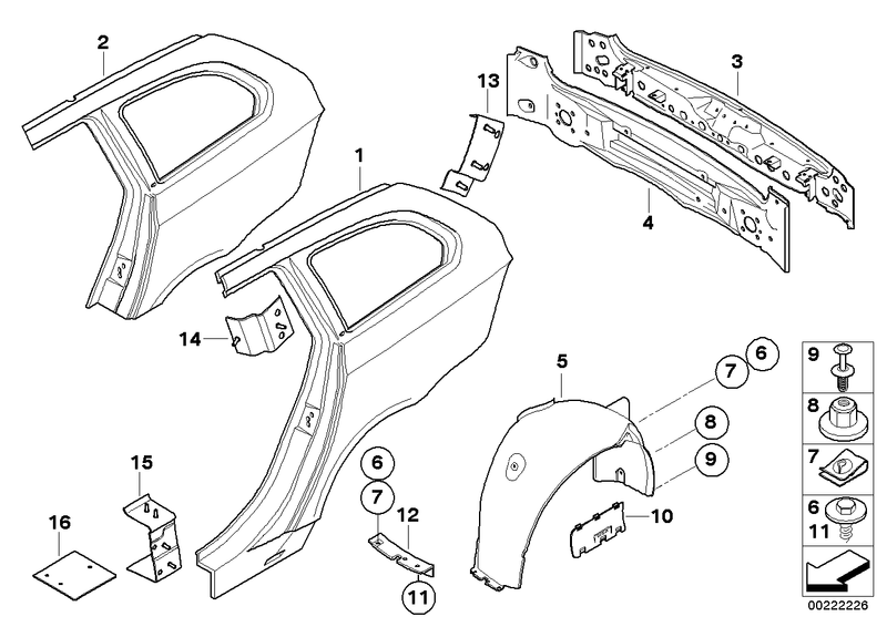 Genuine BMW Outer Tail Trim Panel