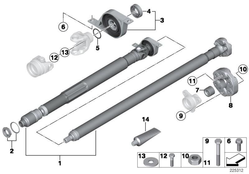 Genuine Corteco BMW Drive Shaft Universal Joint Flex Disc Guibo