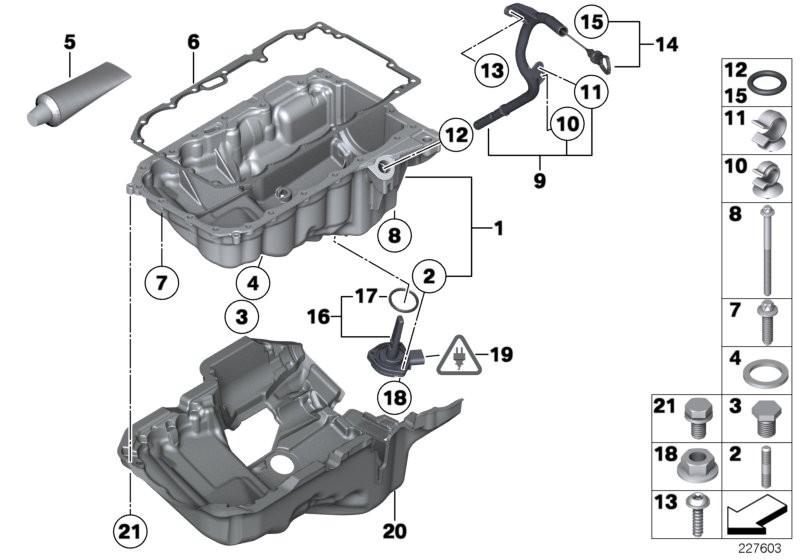 Genuine BMW Engine Oil Pan Sump Torx Bolt