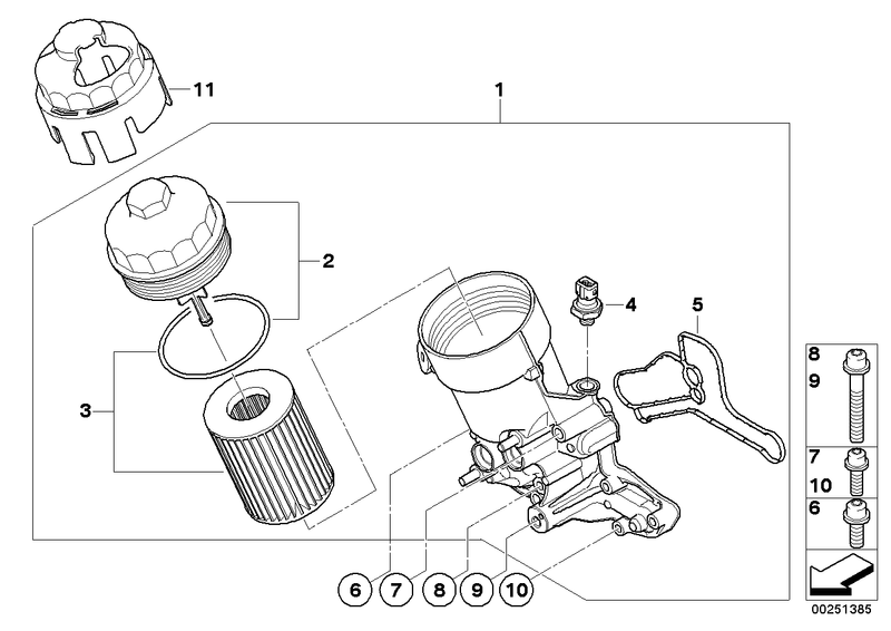 Genuine Mahle BMW Engine Oil Filter Kit M3