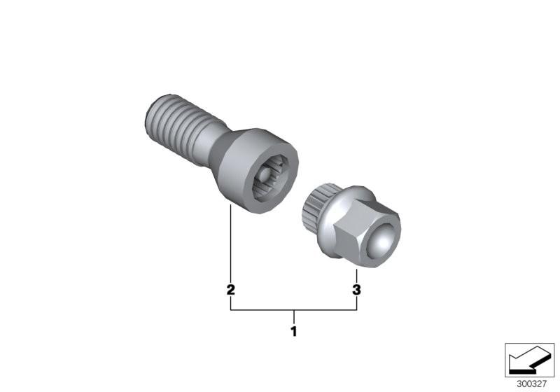 BMW Wheel Bolt Lock Adaptor with Key Code 30