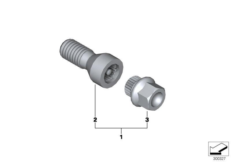 BMW Wheel Bolt Lock Adaptor with Key Code 34