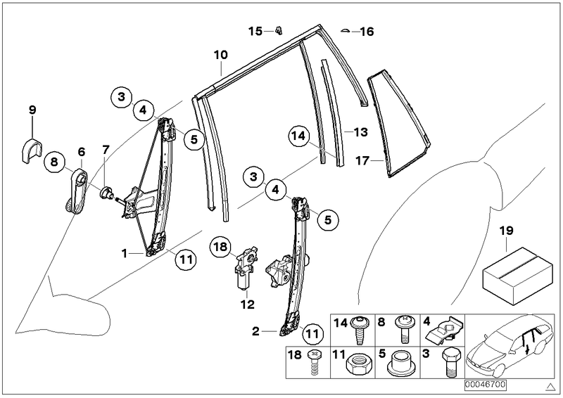 BMW Window Regulator Lifter