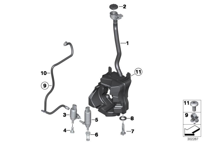 BMW & Mini Washer Pump Fluid Strainer Filter and Grommet