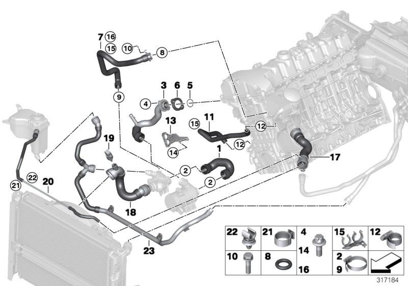 Genuine BMW Engine Radiator Coolant Water