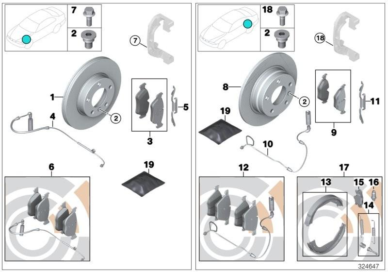 Genuine BMW Brake Pad Set Rear