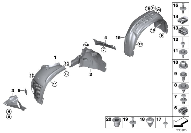 Genuine BMW Expanding Plastic Rivet