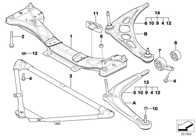 BMW Control Trailing Arm Bush with Bracket