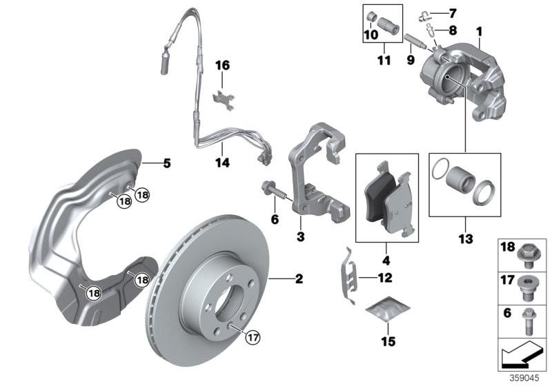 BMW Brake Caliper Guide Sleeve Bush Repair Kit