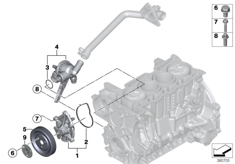 Genuine BMW Thermostat with Housing