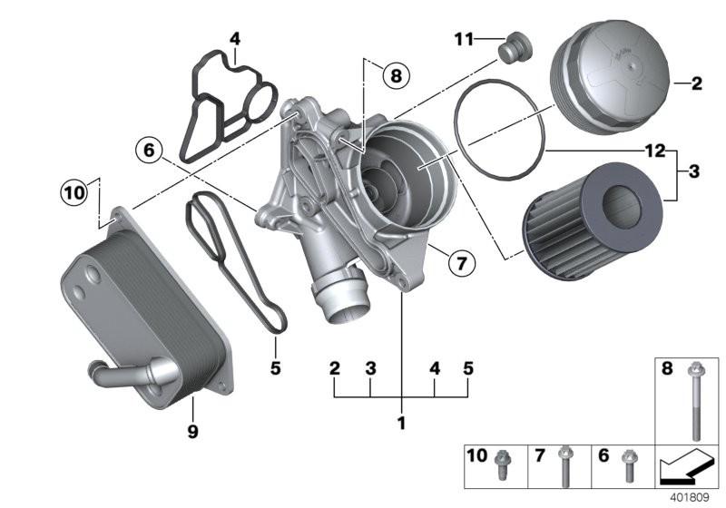 Genuine BMW Oil Filter Housing Bolt Upper