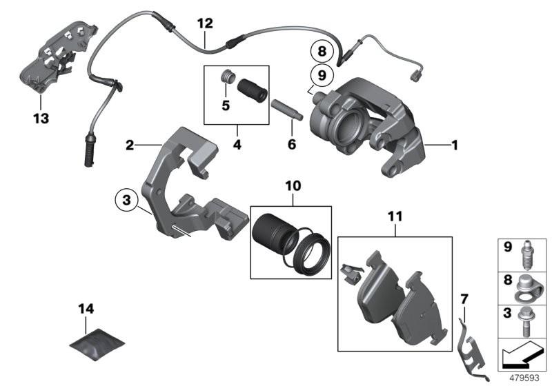 Genuine BMW Brake Pad Wear Sensor Rear