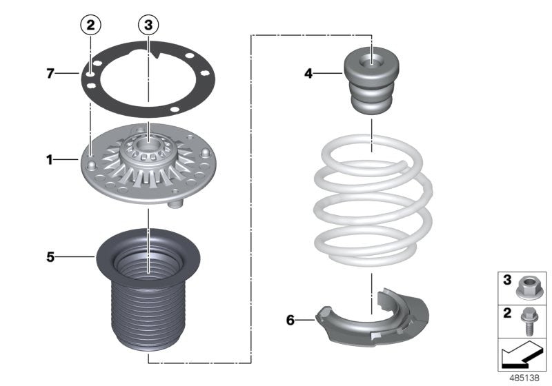 BMW Suspension Strut Support Mount