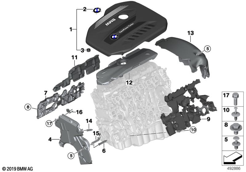 Genuine BMW Expanding Plastic Rivet