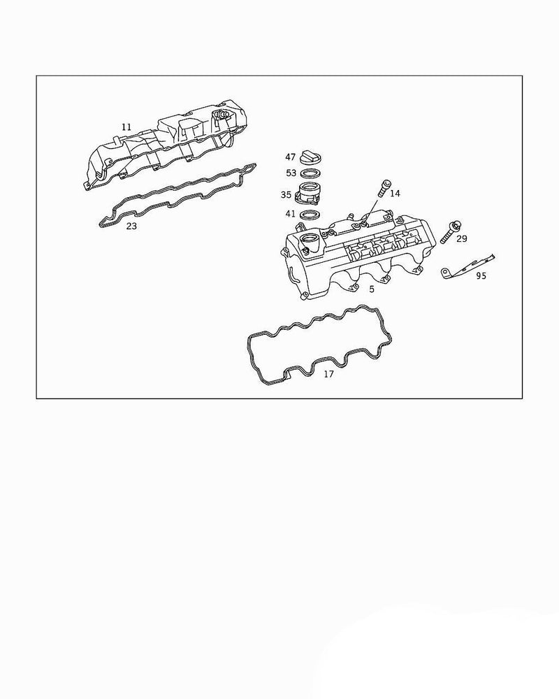 Genuine Elring Mercedes-Benz Cylinder Head Valve Cover Gasket