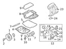 Genuine ELRING Porsche Oil Pan Sump Gasket